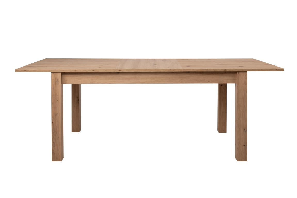 FIN - Verlengbare tafel Bergen 50 – wit – eiken décor  - 160(215)x75x90cm