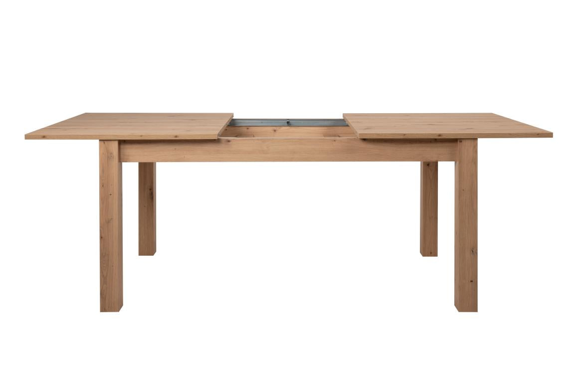 FIN - Verlengbare tafel Bergen 50 – wit – eiken décor  - 160(215)x75x90cm