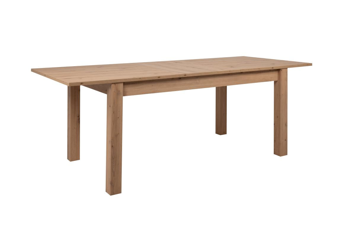 FIN - Verlengbare tafel Bergen 50 – wit – eiken décor  - 160(215)x75x90cm