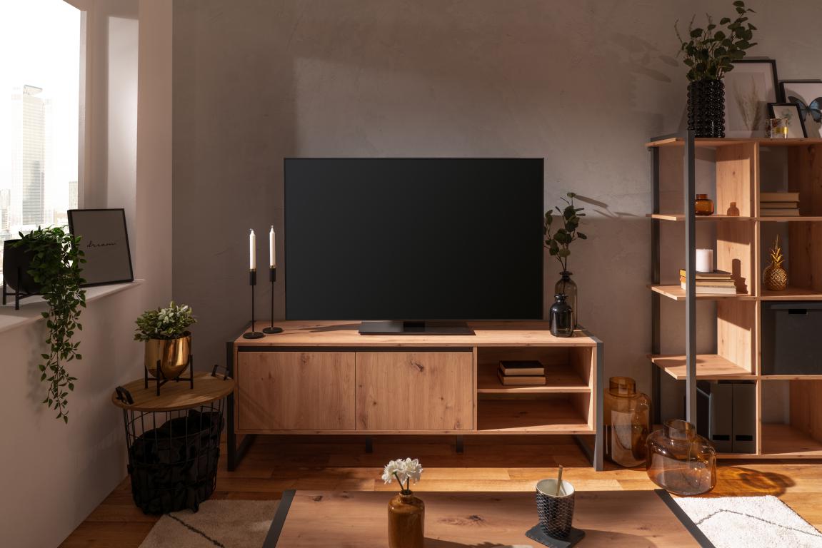 FIN - TV Meubel Denver 54 - artisanal eik / anthracite - 160x55x40cm