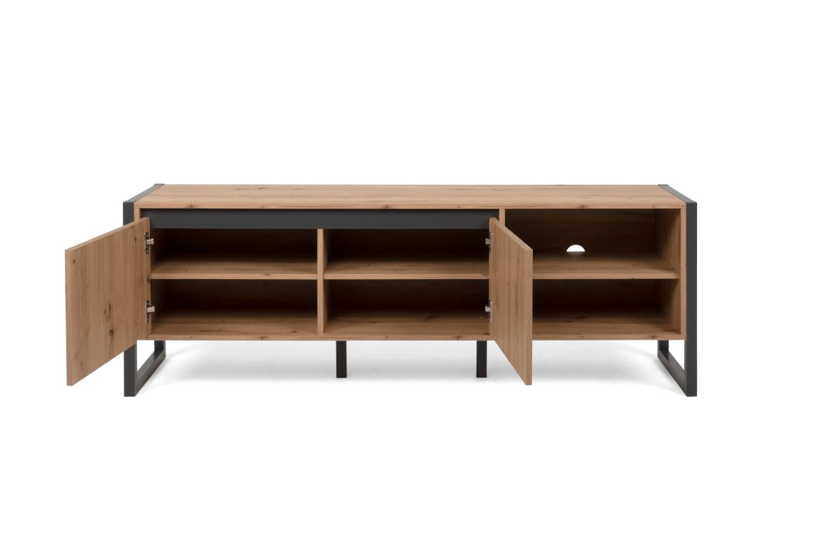 FIN - TV Meubel Denver 54 - artisanal eik / anthracite - 160x55x40cm