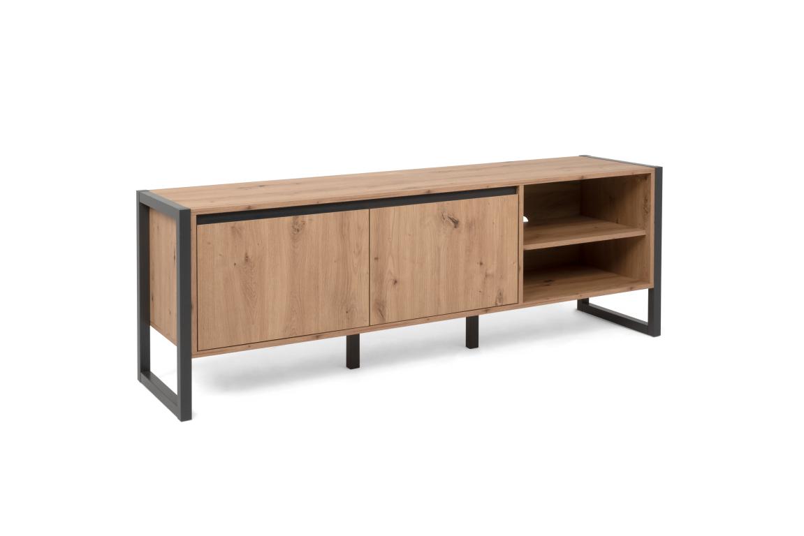 FIN - TV Meubel Denver 54 - artisanal eik / anthracite - 160x55x40cm