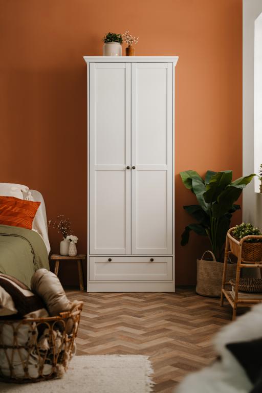 Fin - Schoenenkast Landwood - Wit - 80x200x39 cm