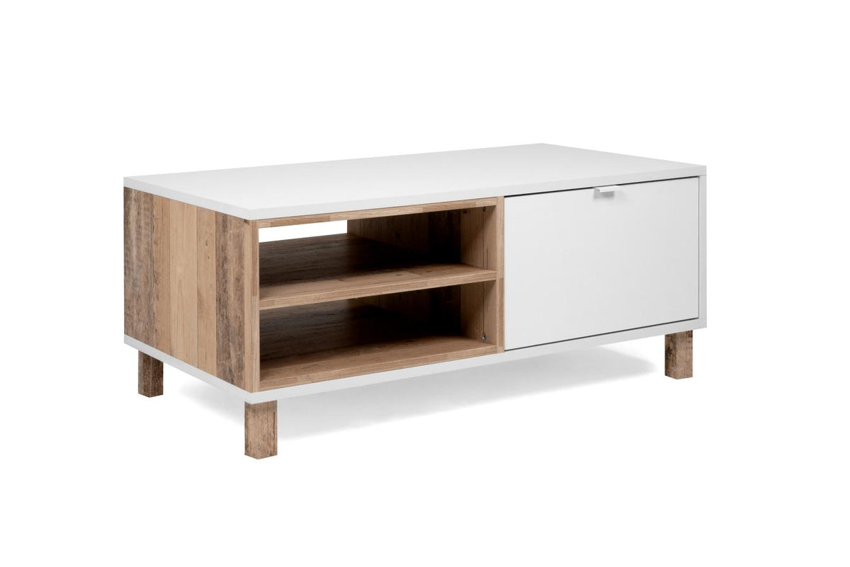 FIN - TV-Meubel Menorca 56A - Wit/Eik - 110x60x43cm