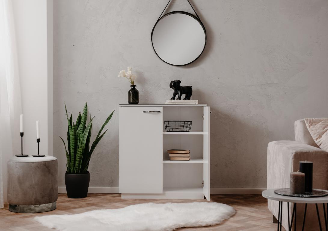 FIN - Commode 01 – witte decor - 80x33,5x87cm