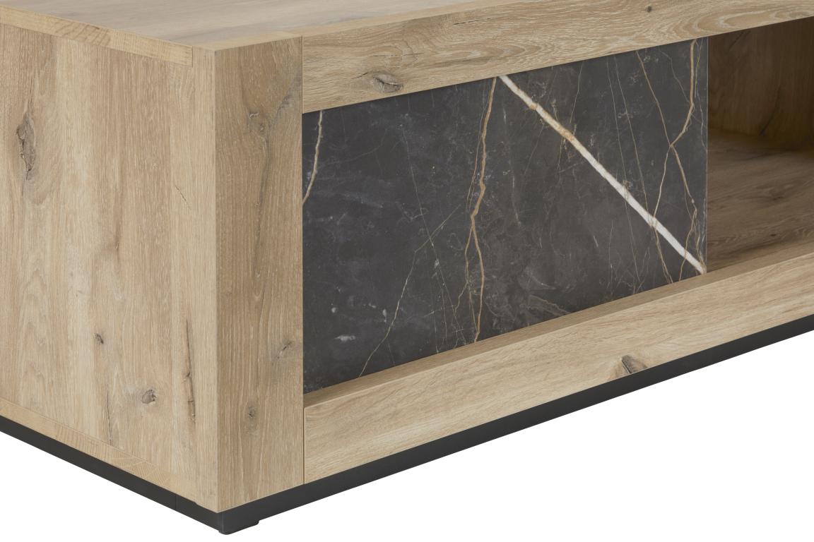 GBO - Salontafel Sacha - Canyon eiken & marmer - 130x65x45 cm