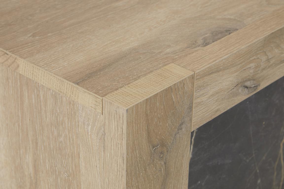 GBO - Salontafel Sacha - Canyon eiken & marmer - 130x65x45 cm