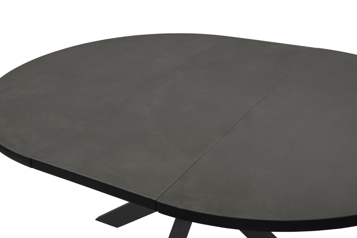 GBO - Table TF2205 - Ronde - Anthracite - 120 ( 160 ) x 76 cm