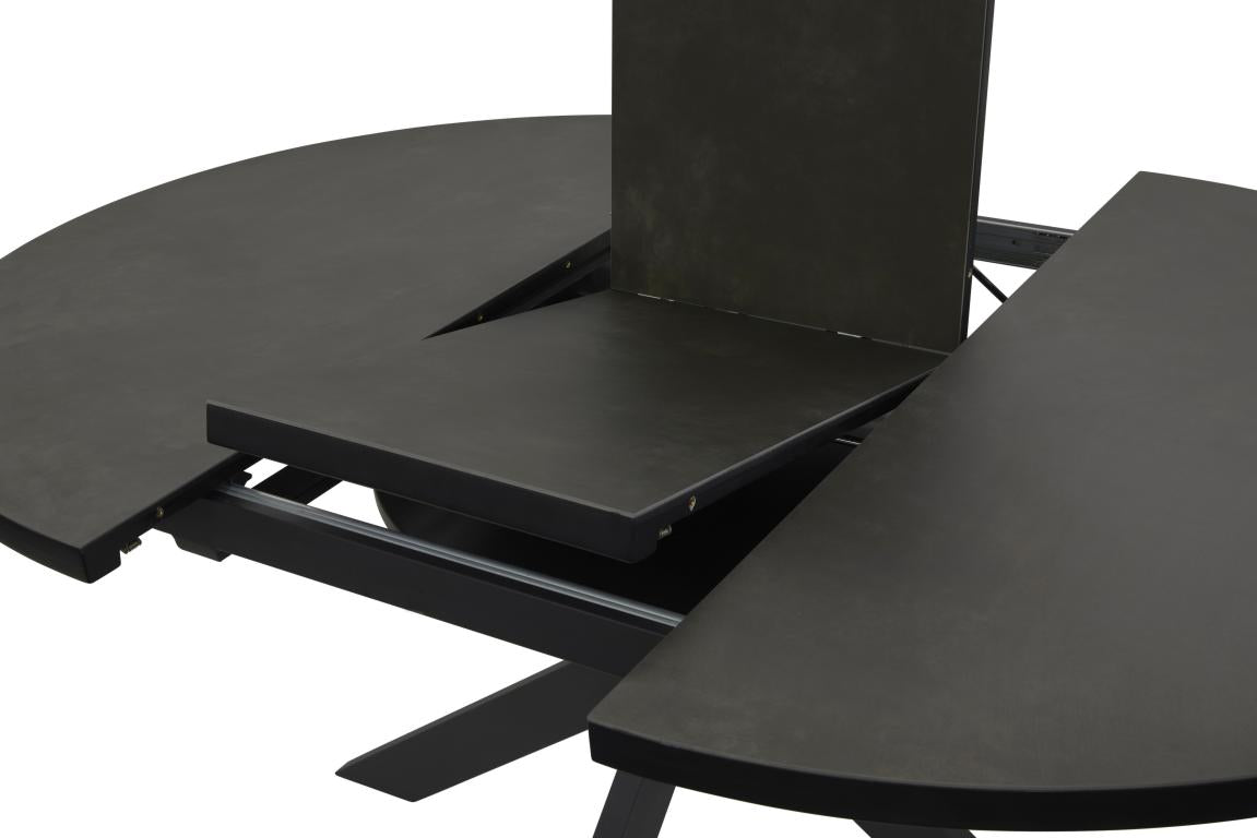 GBO - Table TF2205 - Ronde - Anthracite - 120 ( 160 ) x 76 cm