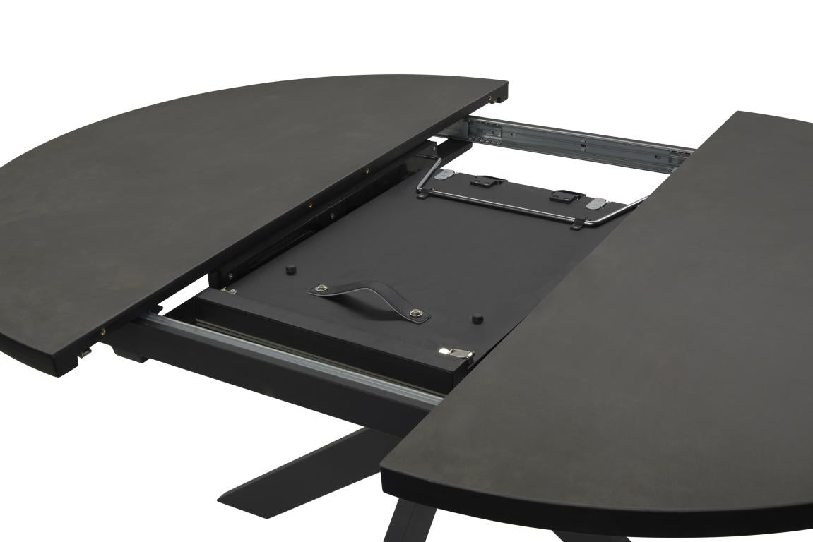 GBO - Table TF2205 - Ronde - Anthracite - 120 ( 160 ) x 76 cm