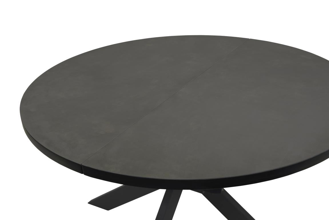 GBO - Table TF2205 - Ronde - Anthracite - 120 ( 160 ) x 76 cm