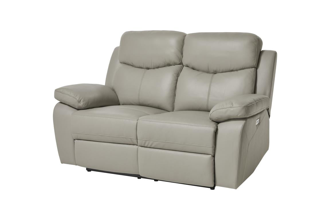 GBO - 2-zit Relax Victoria - Half leder Lichtgrijs - 157x99x93 cm