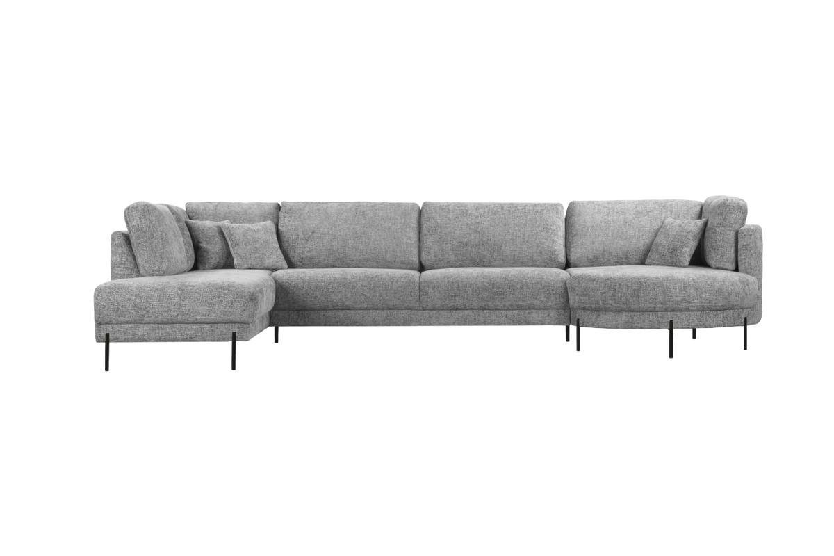 2BM - Hoeksalon Mars - Grijs Stof - Rechts - 200x354x130cm