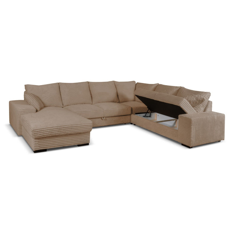 MLM - Salon Diana Links - Bruin Stof - 180×340×267 cm
