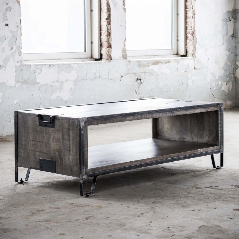 ZST - Salontafel Rift - Grijs/Zwart - 135x46x65cm
