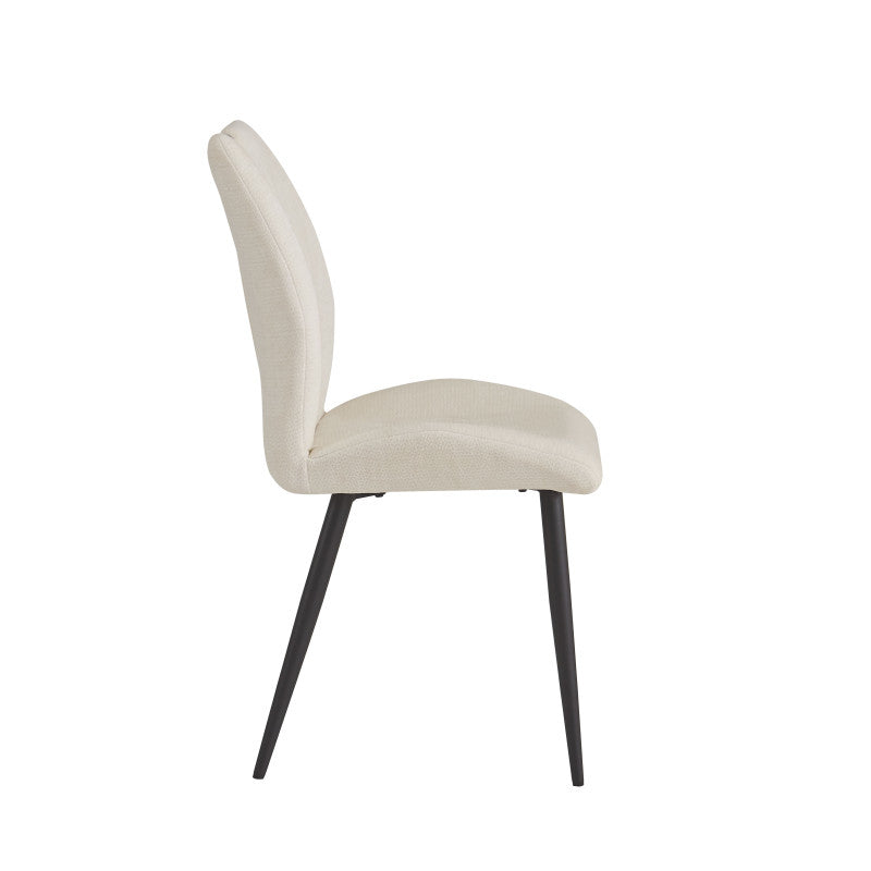 MLM - Chaise Lieve - Tissu écru - 92 x 50 x 56 cm