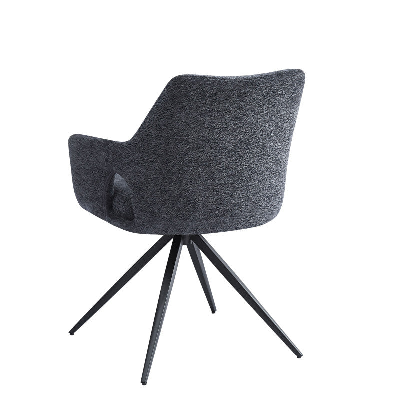 2BM - Stoel Sahana – Zwart – Stof - 63x53x84cm