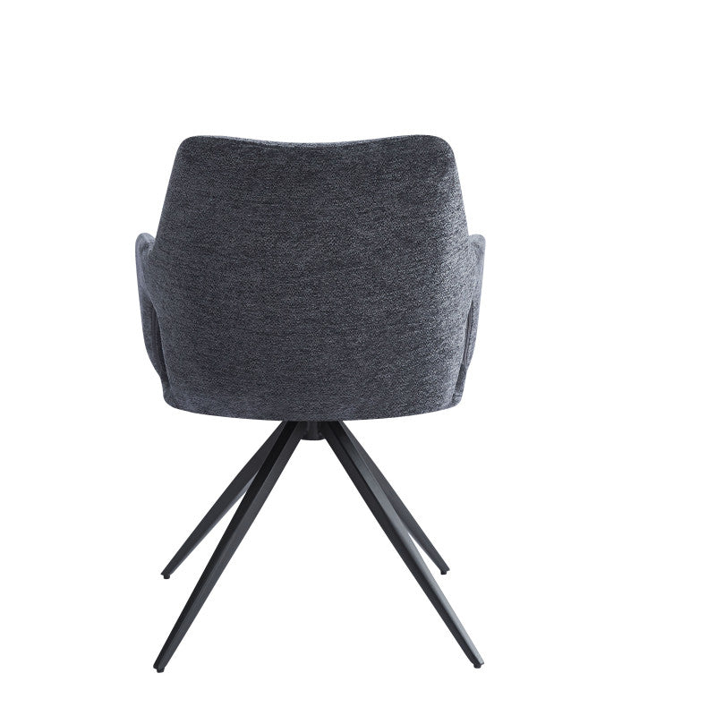 2BM - Stoel Sahana – Zwart – Stof - 63x53x84cm