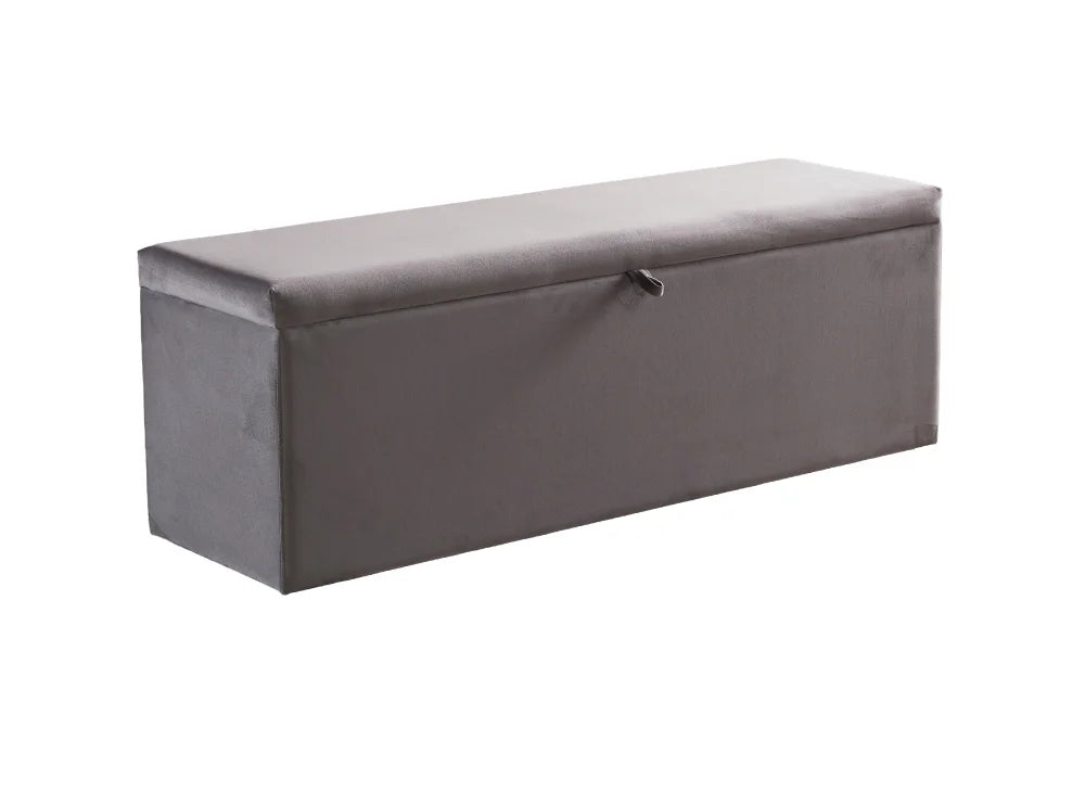 BSP - Voetbank Sydney Grey - Stof - Grijs - 140 cm