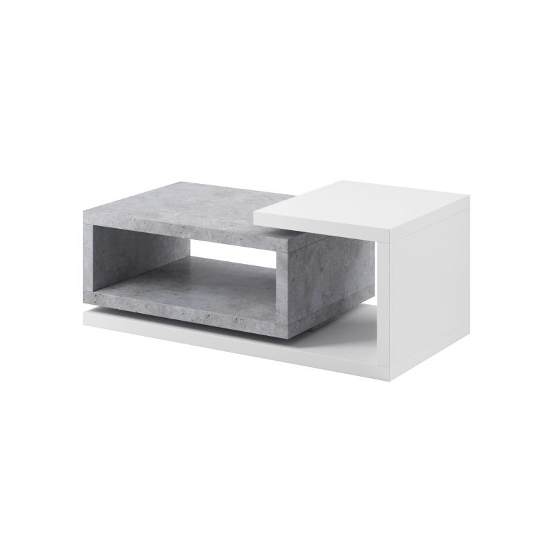 Salontafel Bota - Wit/Beton - 120x47x60cm