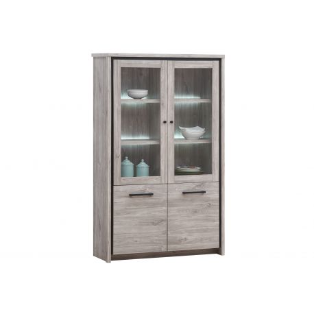 TYC - Vitrine Olympia - Grijze Eik - 115x180x40cm