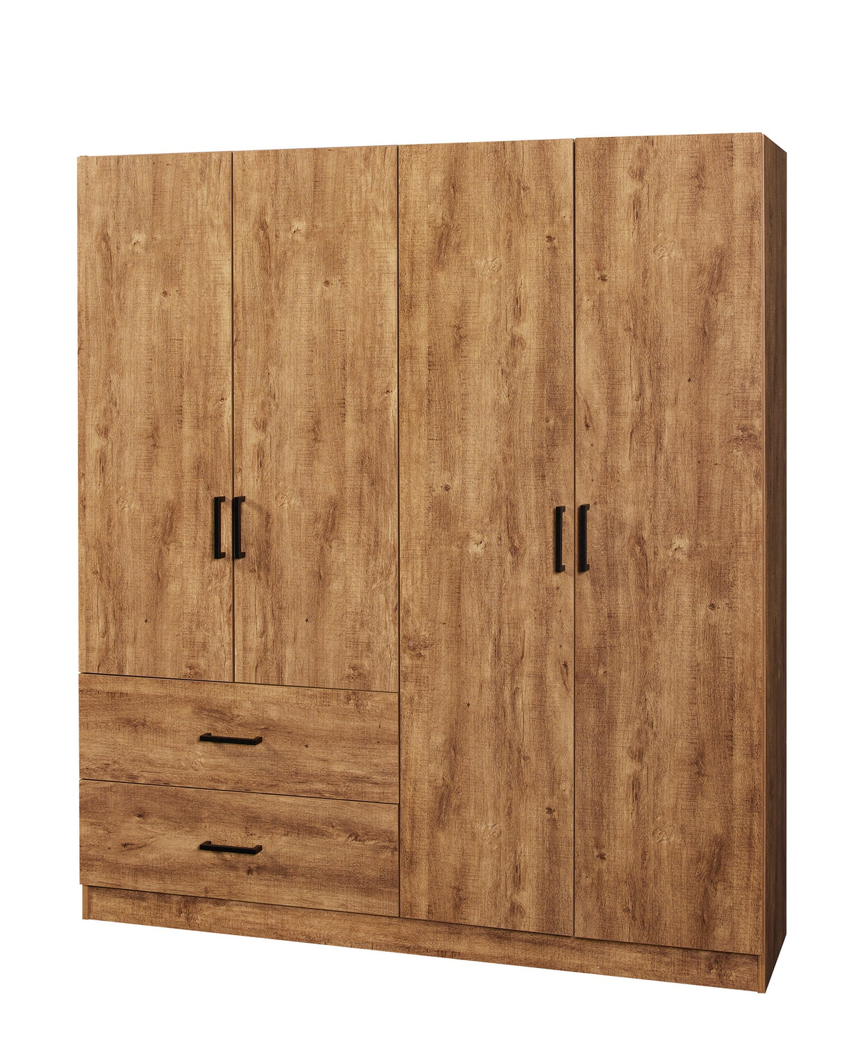 GBO - Bergkast Wilson – 4 deuren - 160x180x40 cm - Denver Oak